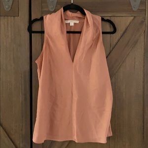 Satin Cowl V-neck Tank